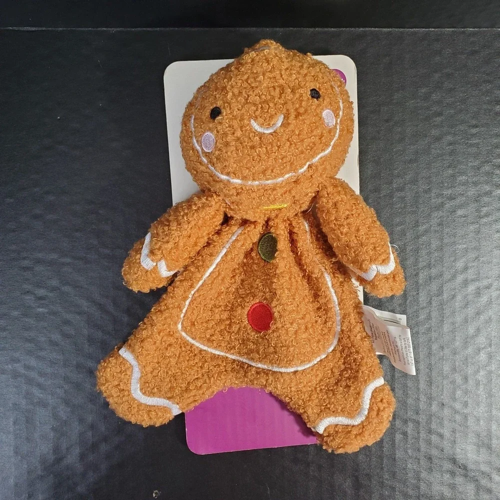 Parent's Choice Gingerbread Man Shaped Lovey Flat Baby Security Blanket 2025 NEW